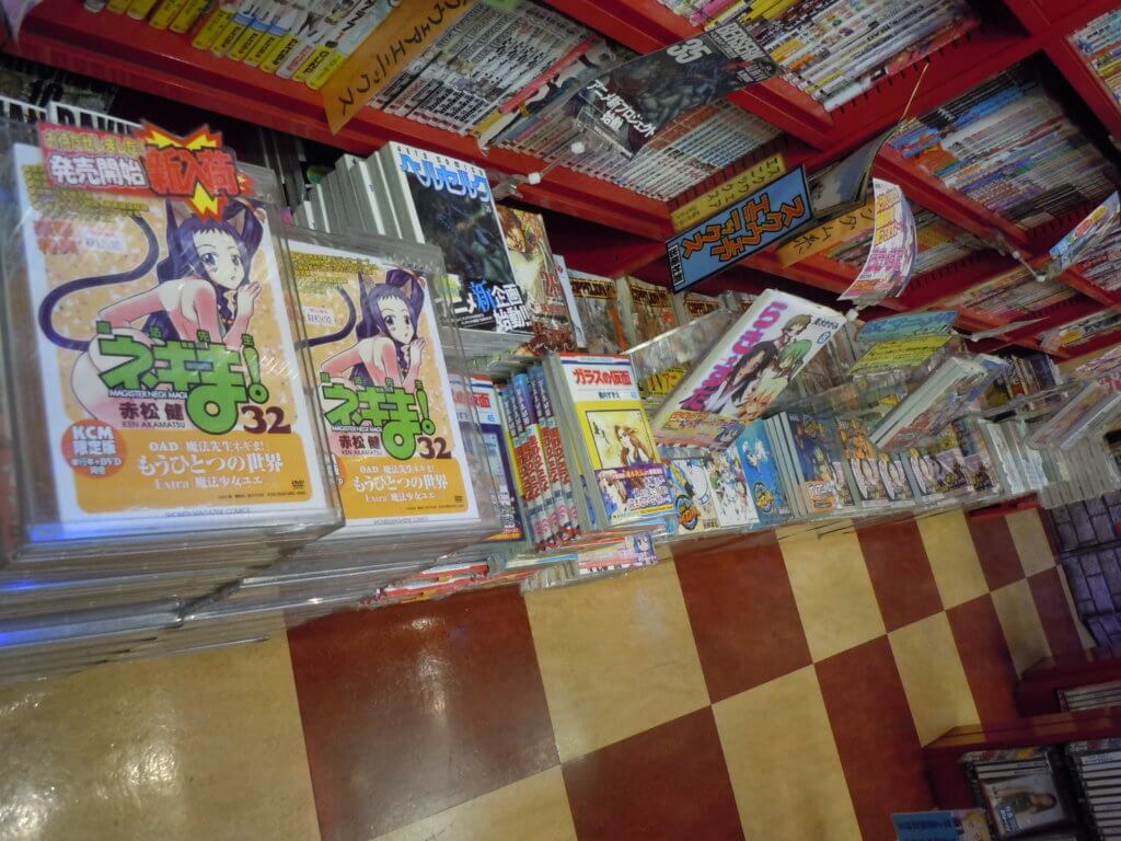 Manga section at a book store