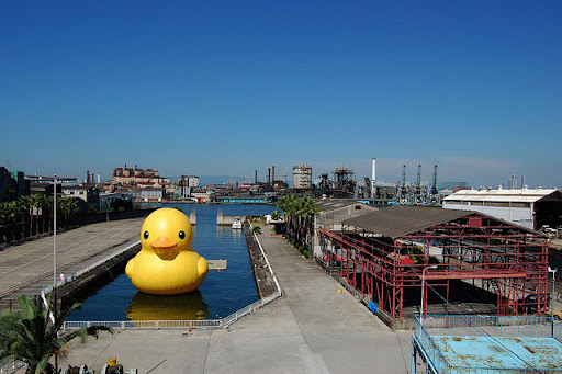 Rubber duck art festival in Osaka, Japan