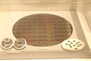 Wafers with electronic circuits by Disco