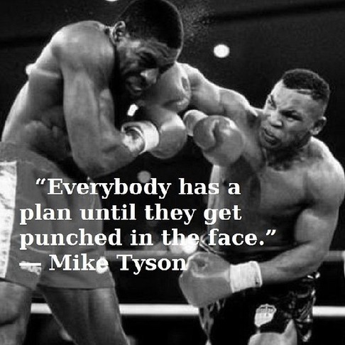 Everyone has a plan till they get punched in the mouth.