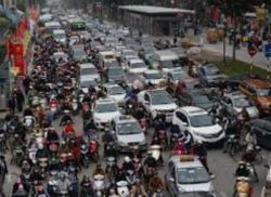 ベトナムホーチミンの交通渋滞
