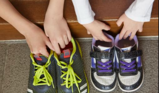 Setting shoes in order in Japan is commonly trained among kids.