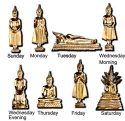 タイの曜日ごとの仏像